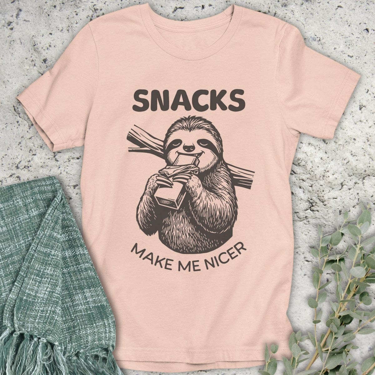 Stepping Green T-Shirt Snacks Make Me Nicer T-Shirt