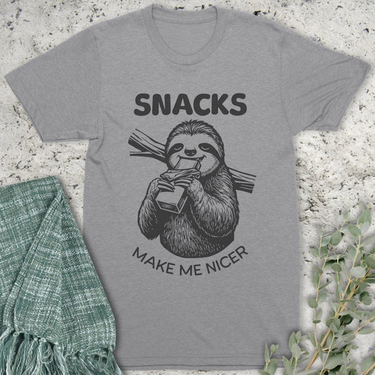 Stepping Green T-Shirt Snacks Make Me Nicer T-Shirt