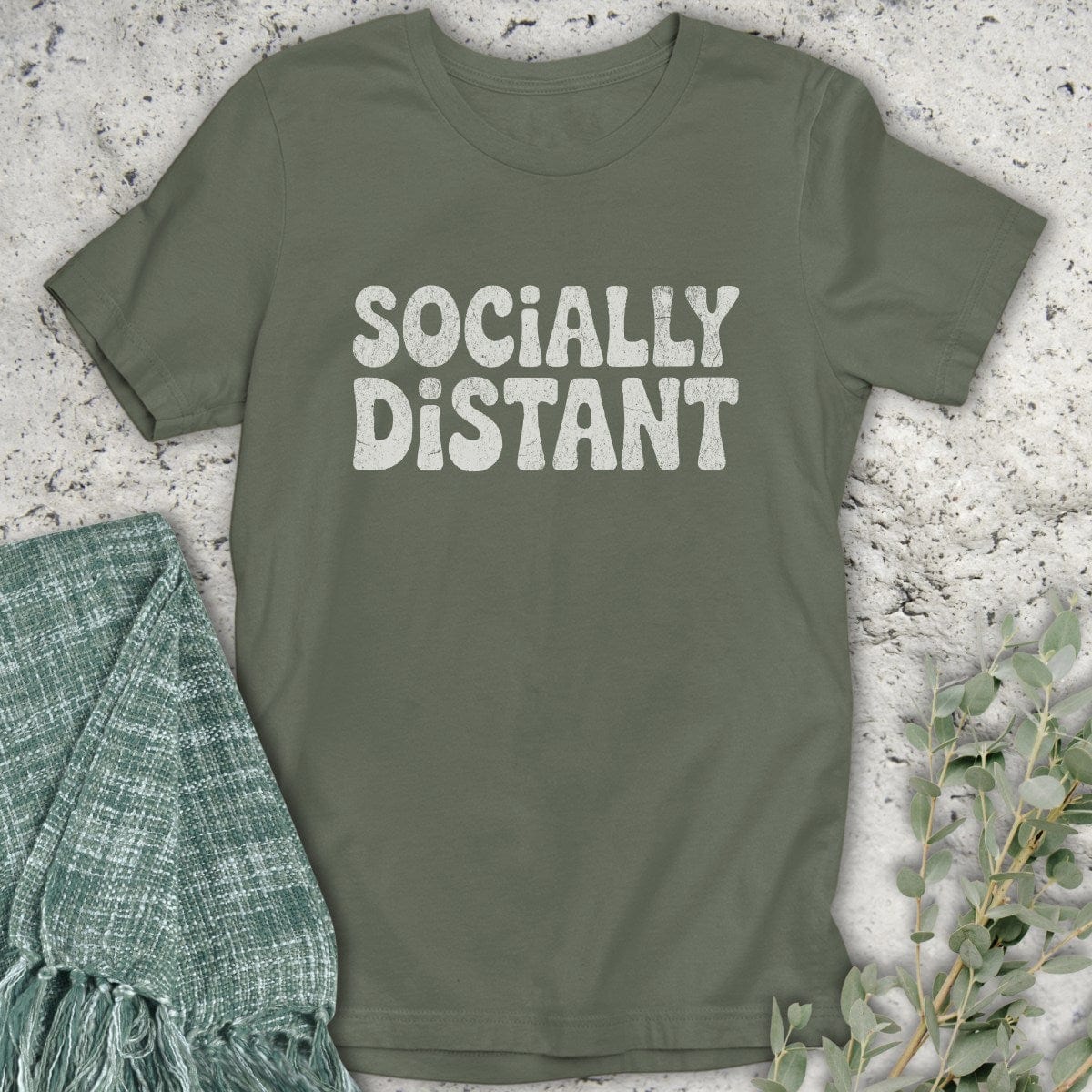 Stepping Green T-Shirt Socially Distant T-Shirt
