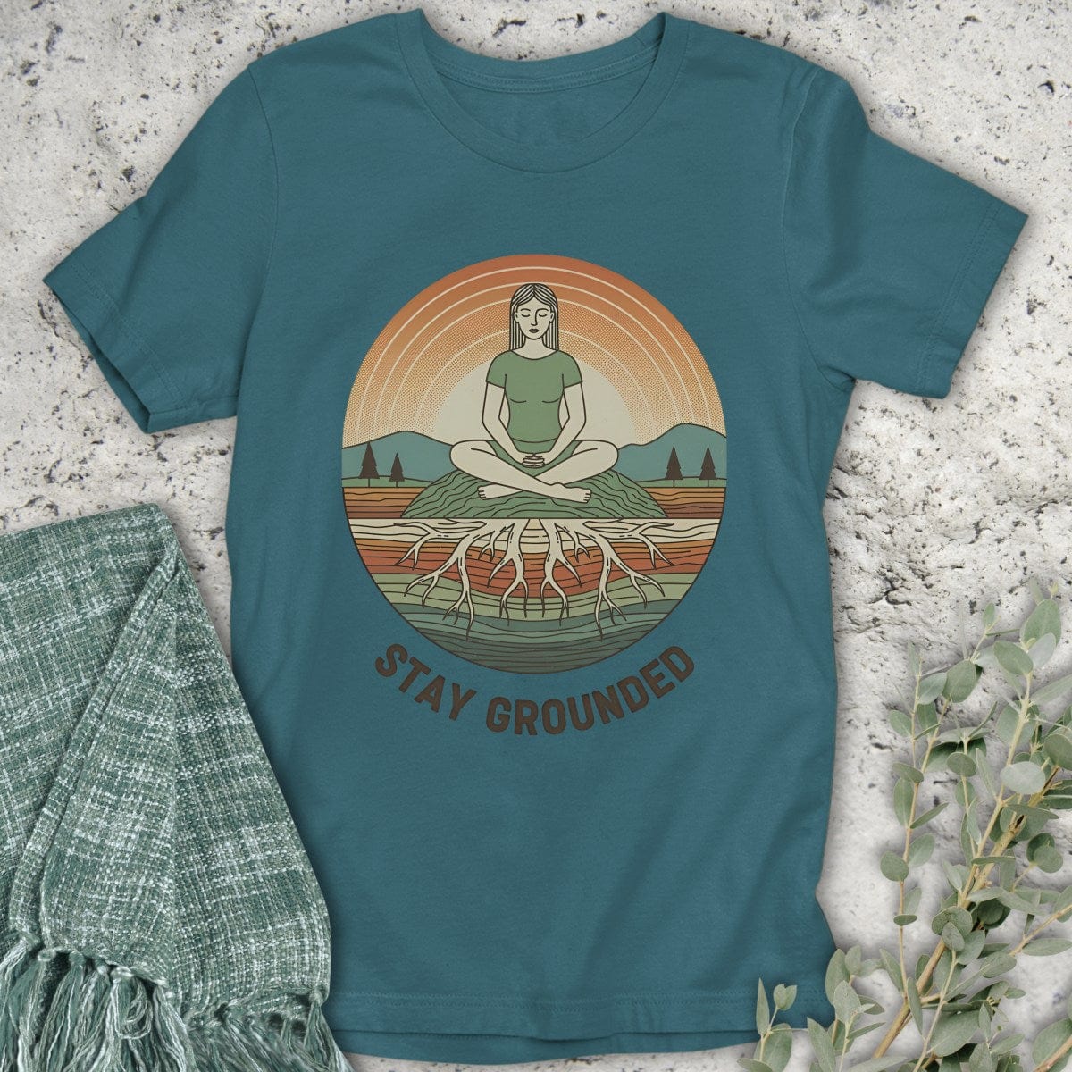 Stepping Green T-Shirt Stay Grounded T-Shirt