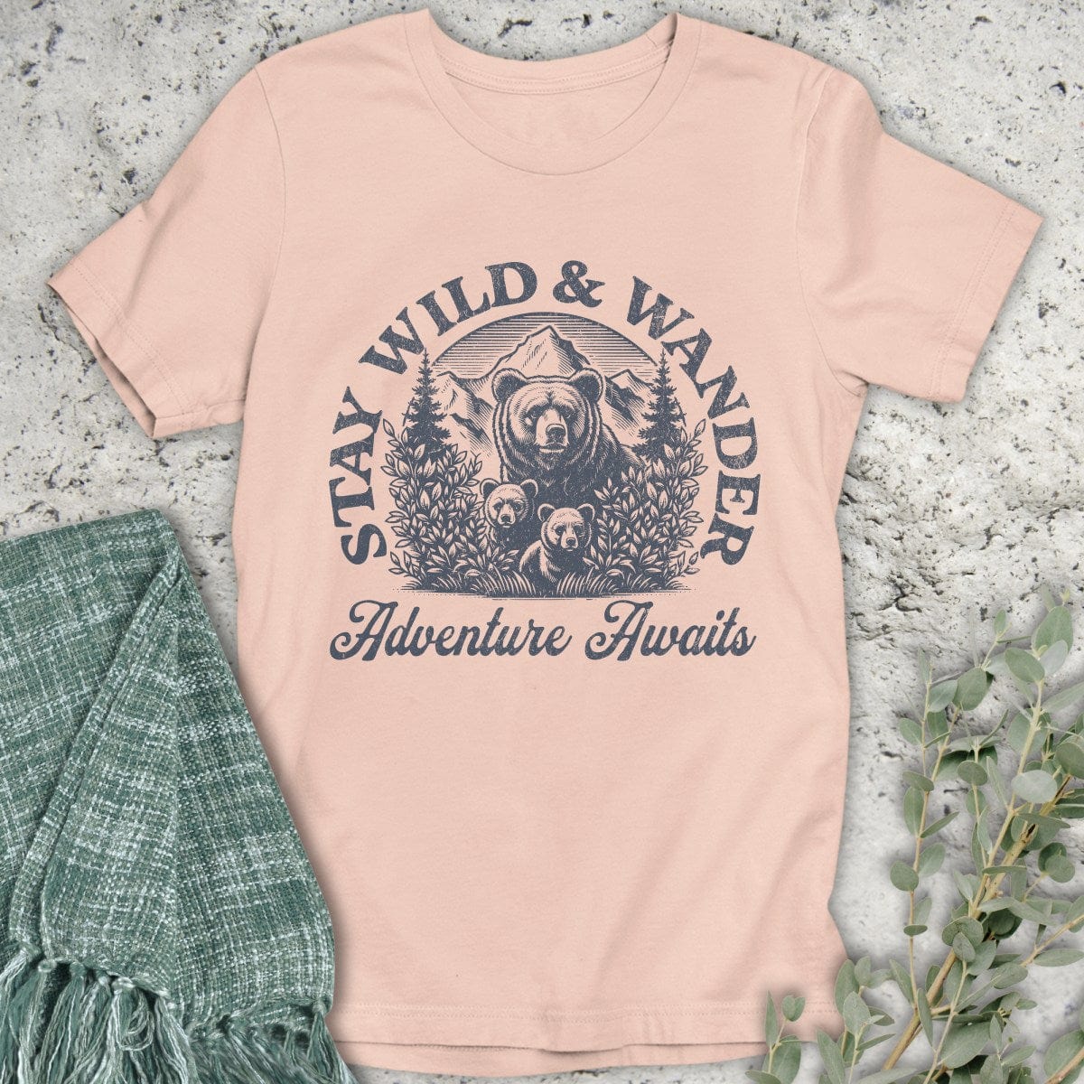 Stepping Green T-Shirt Stay Wild and Wander T-Shirt