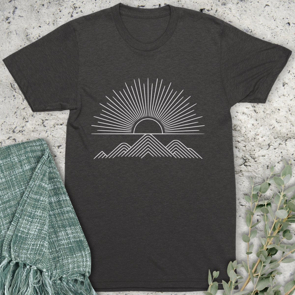 Stepping Green T-Shirt Sun Lines Organic T-Shirt