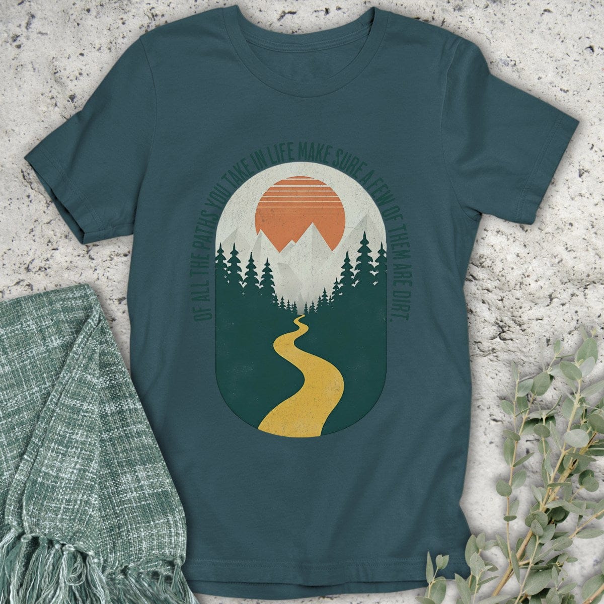 Stepping Green T-Shirt Take Dirt Paths Organic T-Shirt