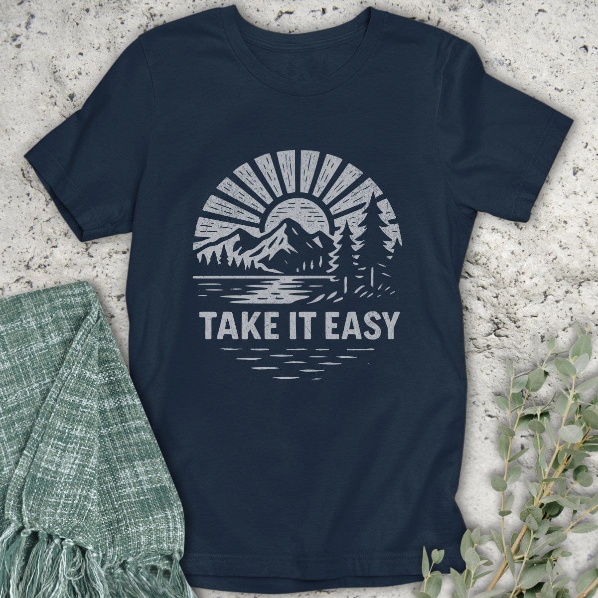 Stepping Green T-Shirt Take It Easy Badge T-Shirt