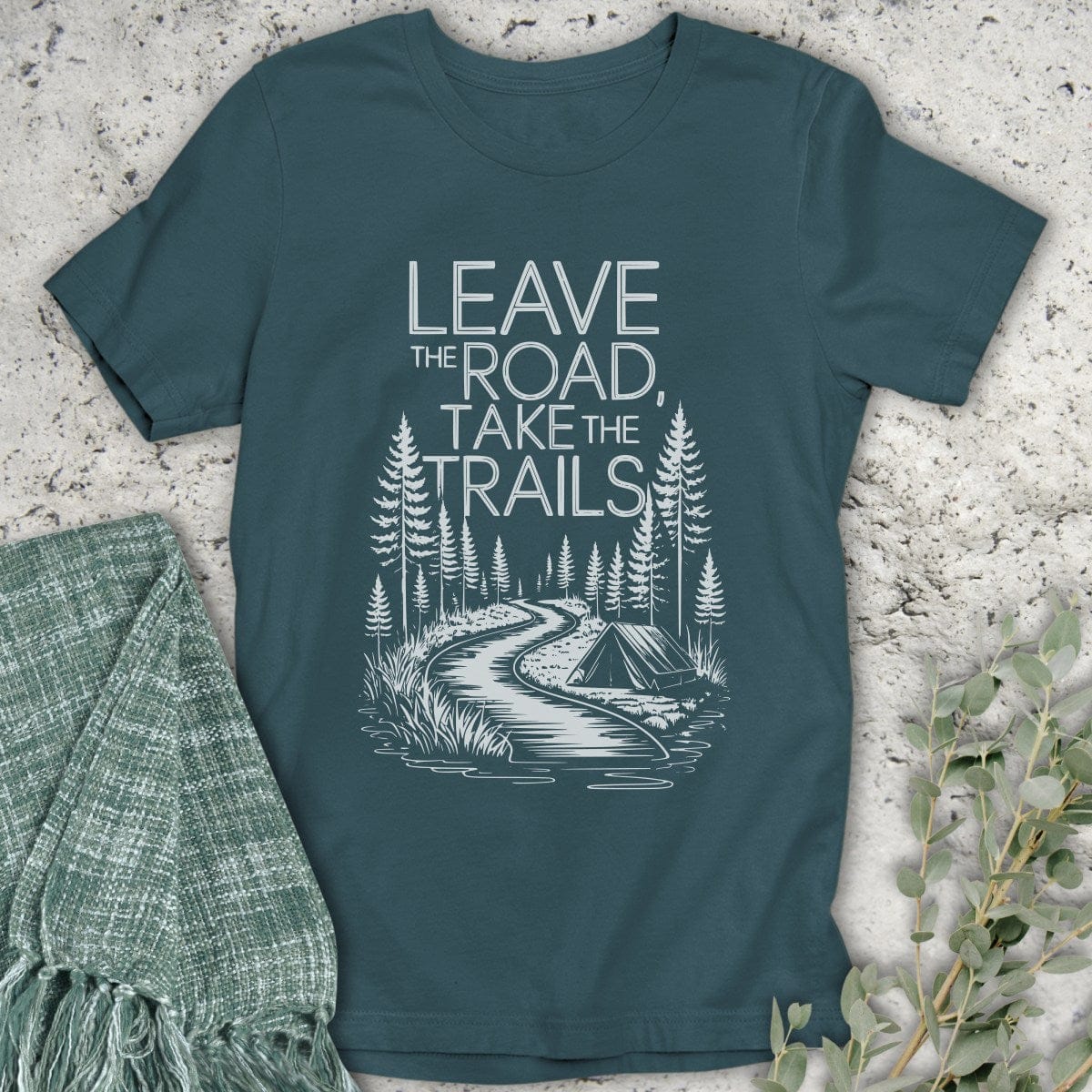 Stepping Green T-Shirt Take The Trails Organic T-Shirt
