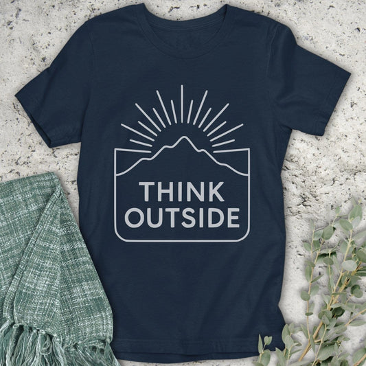 Stepping Green T-Shirt Think Outside Line Art T-Shirt