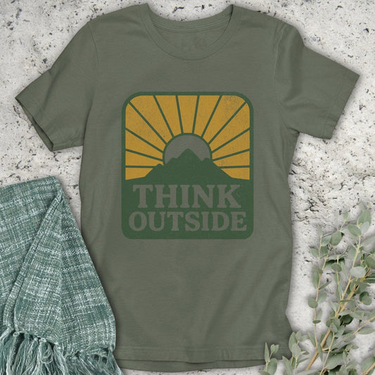Stepping Green T-Shirt Think Outside T-Shirt