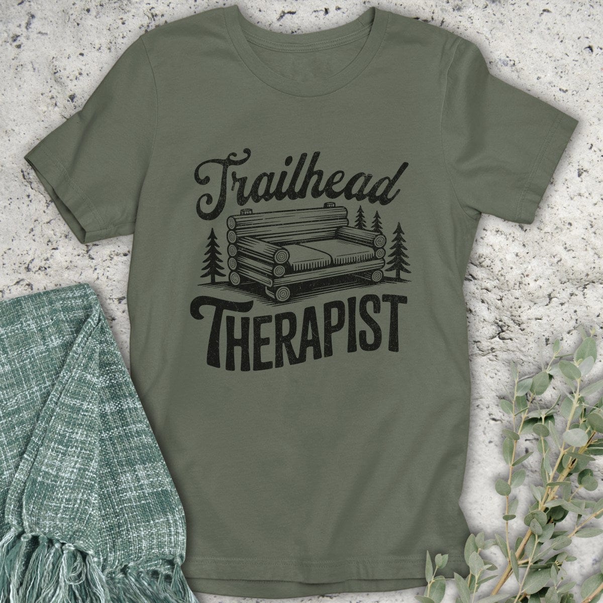 Stepping Green T-Shirt Trailhead Couch T-Shirt