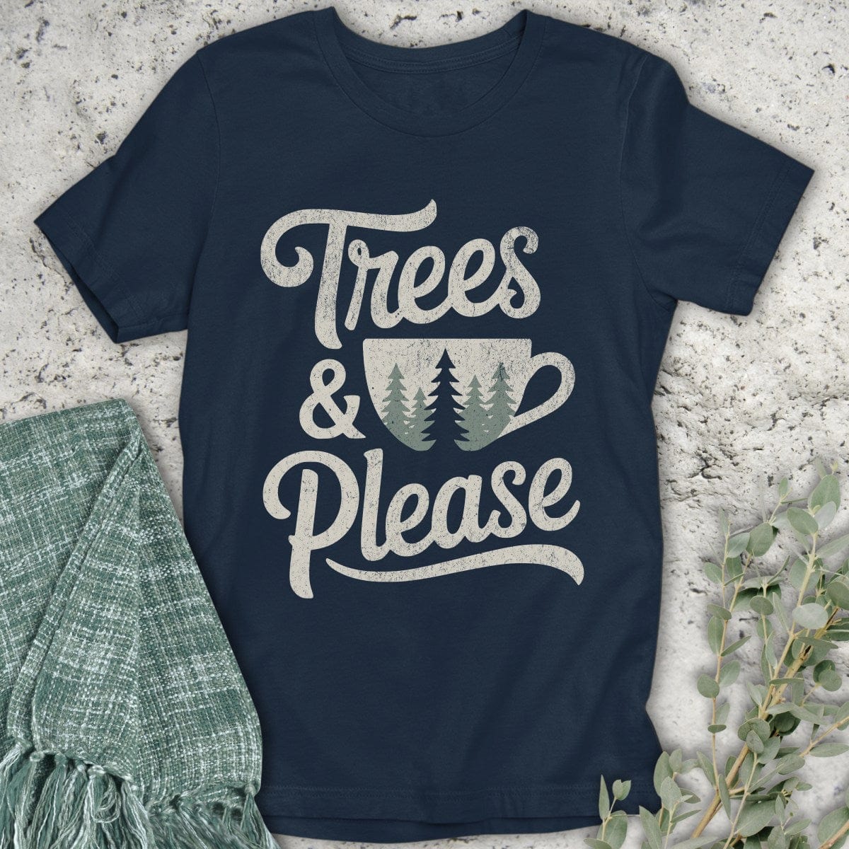 Stepping Green T-Shirt Trees and Tea T-Shirt