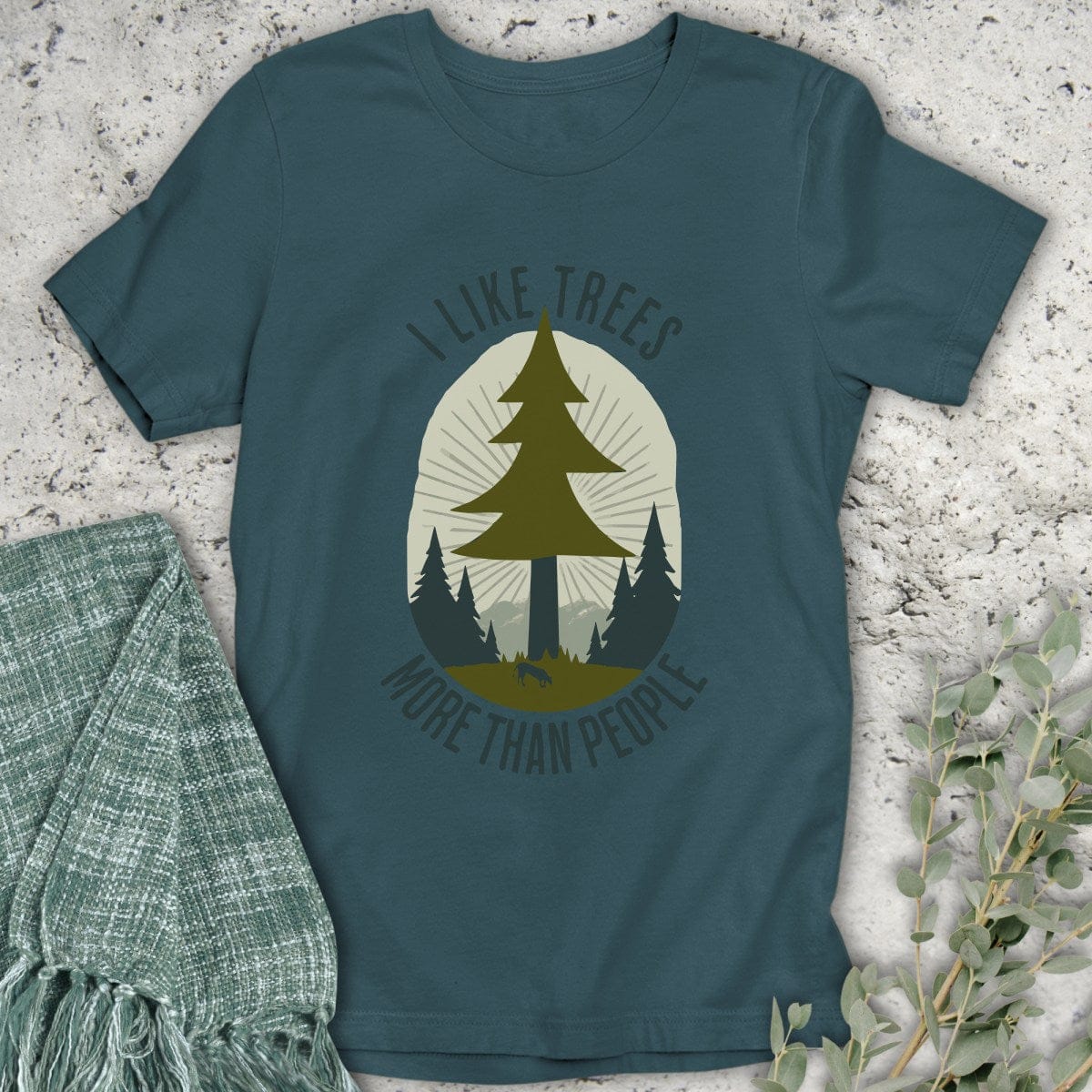 Stepping Green T-Shirt Trees More Than People Organic T-Shirt