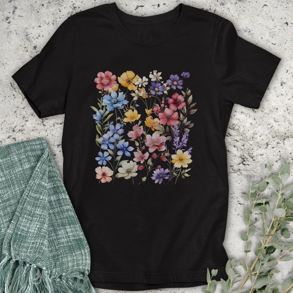 Stepping Green T-Shirt Wildflowers T-Shirt