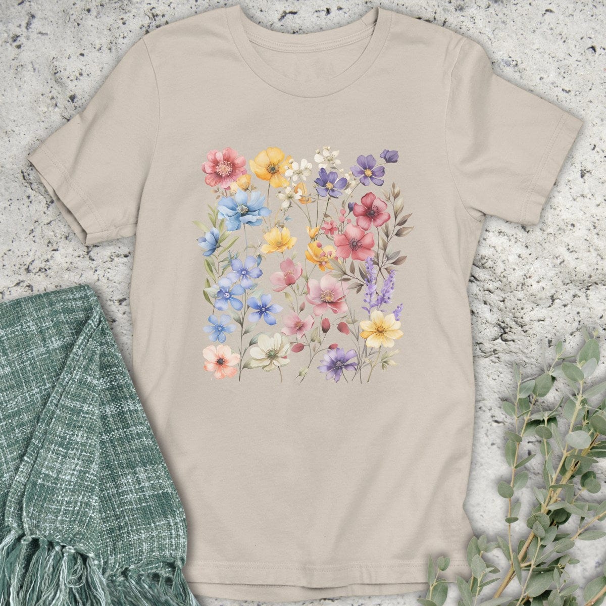 Stepping Green T-Shirt Wildflowers T-Shirt