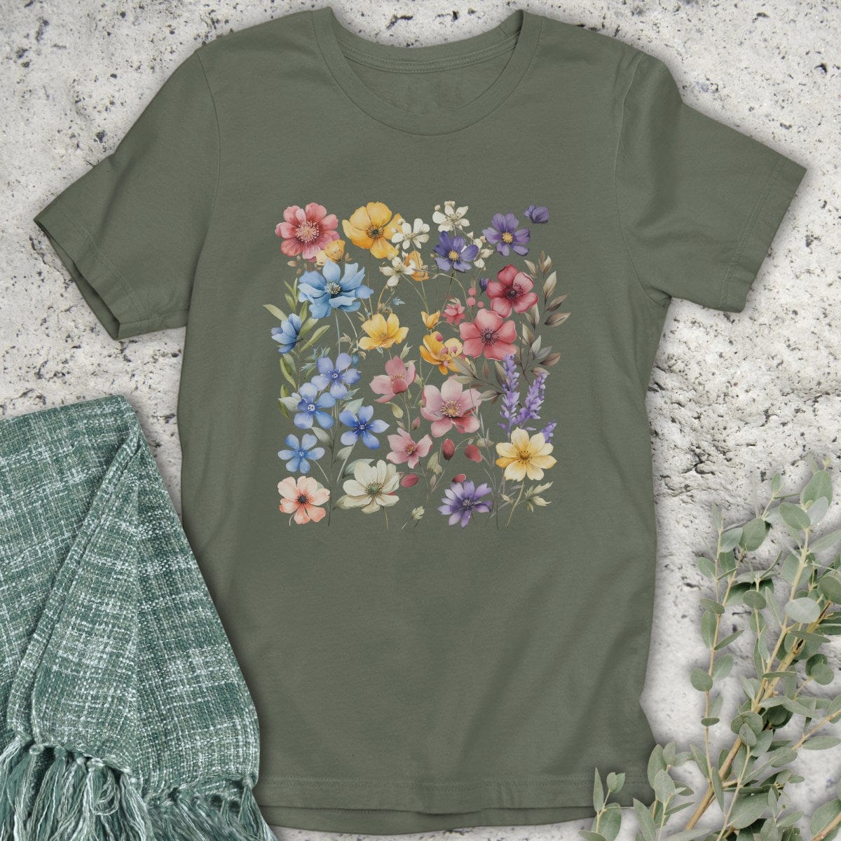 Stepping Green T-Shirt Wildflowers T-Shirt