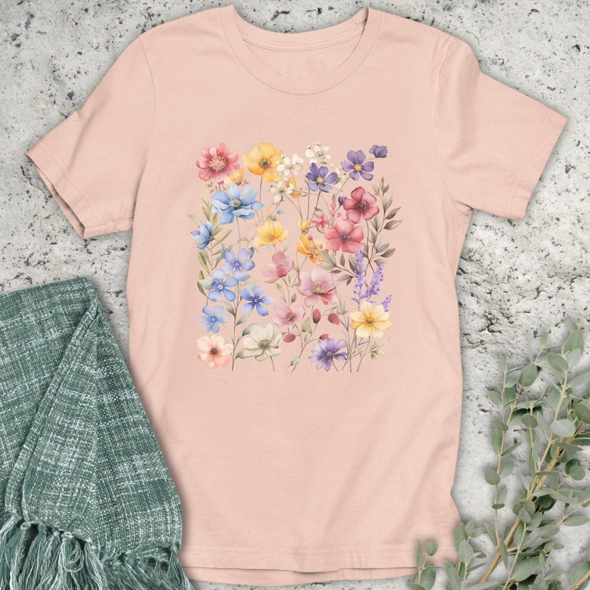 Stepping Green T-Shirt Wildflowers T-Shirt