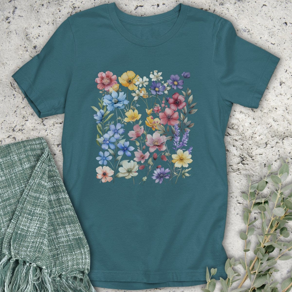 Stepping Green T-Shirt Wildflowers T-Shirt