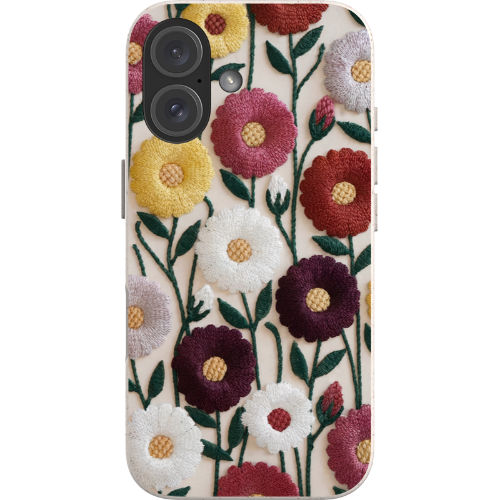Daisy Embroidered Look Bio Case