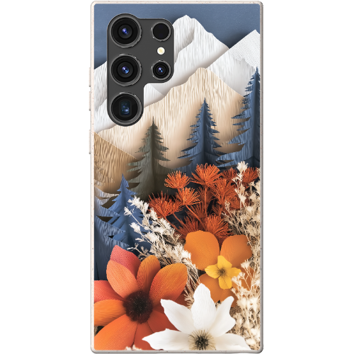 Paper Floral Mountain Bio Case