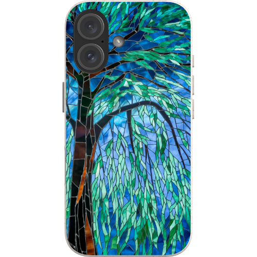Green Tree Stained Glass Bio Case