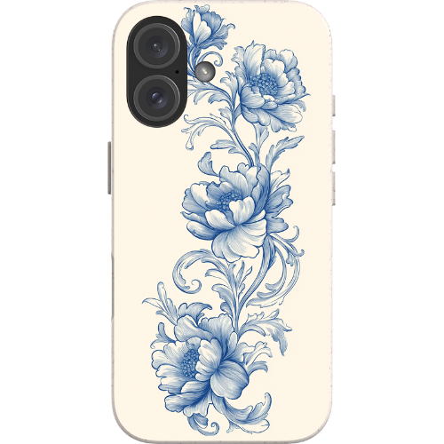 Blue Toile 3 Bio Case