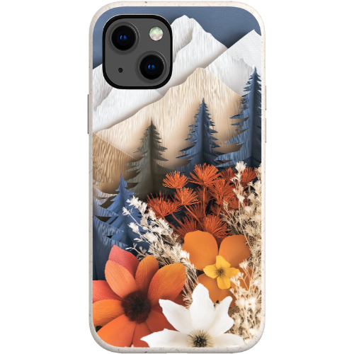 Paper Floral Mountain Bio Case