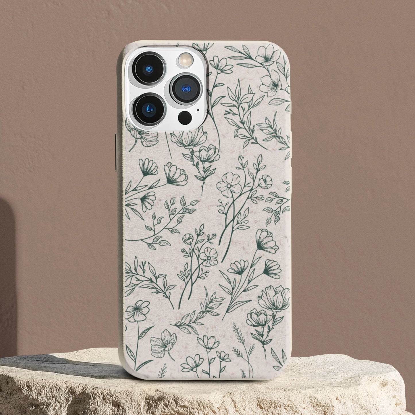 Green Floral Bio Case