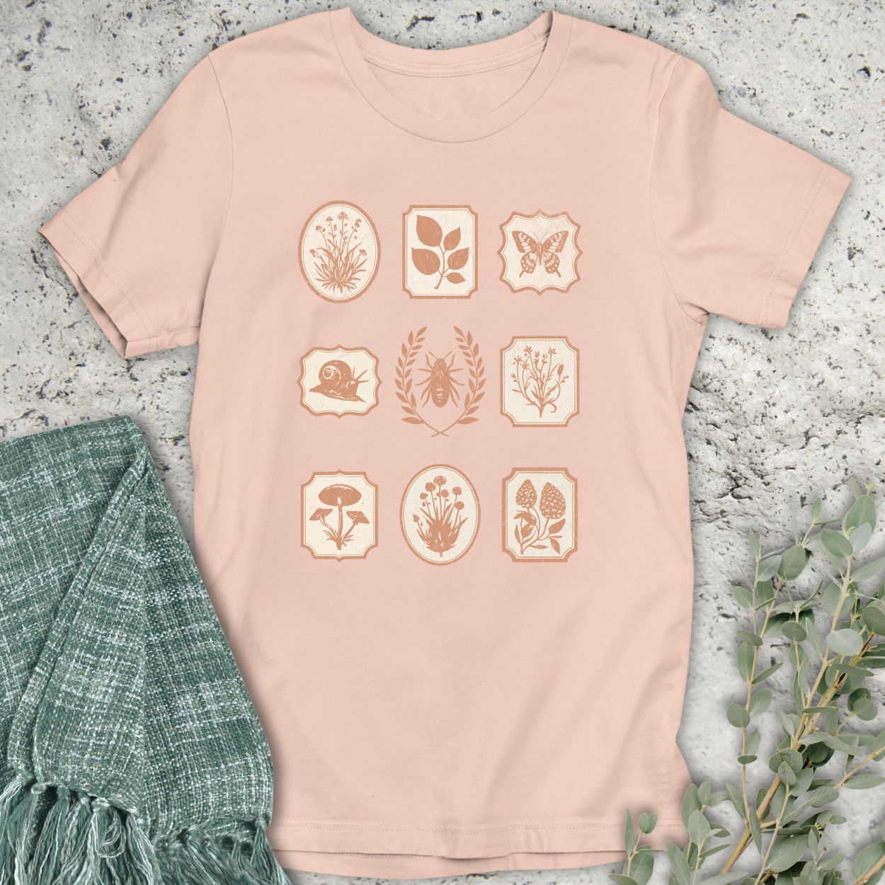 Single Color Stamp Badge T-Shirt