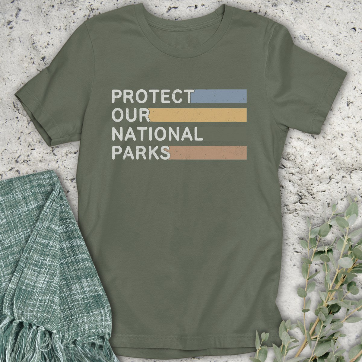 Striped Protect Parks T-Shirt
