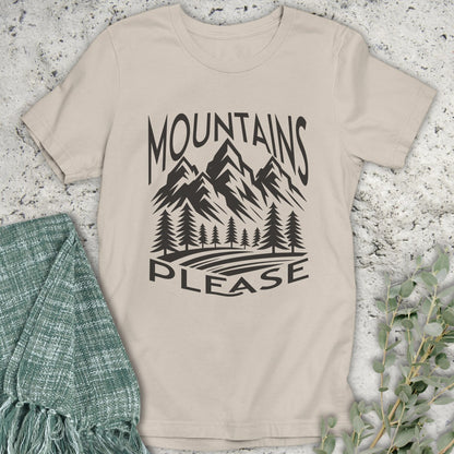 Black and White Mountains Please T-Shirt