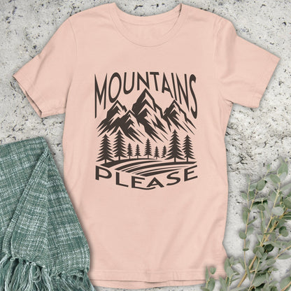 Black and White Mountains Please T-Shirt