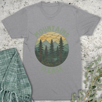 Stained Glass Mountains Please T-Shirt