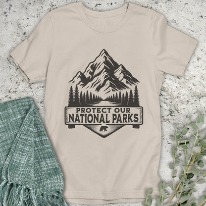 Black and White Protect Parks T-Shirt