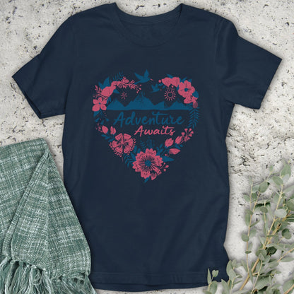 Pink Heart Adventure Awaits T-Shirt