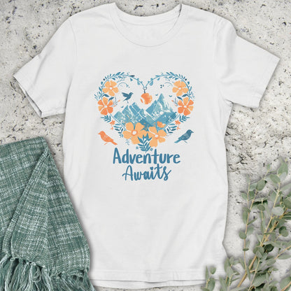 Orange Heart Adventure Awaits T-Shirt