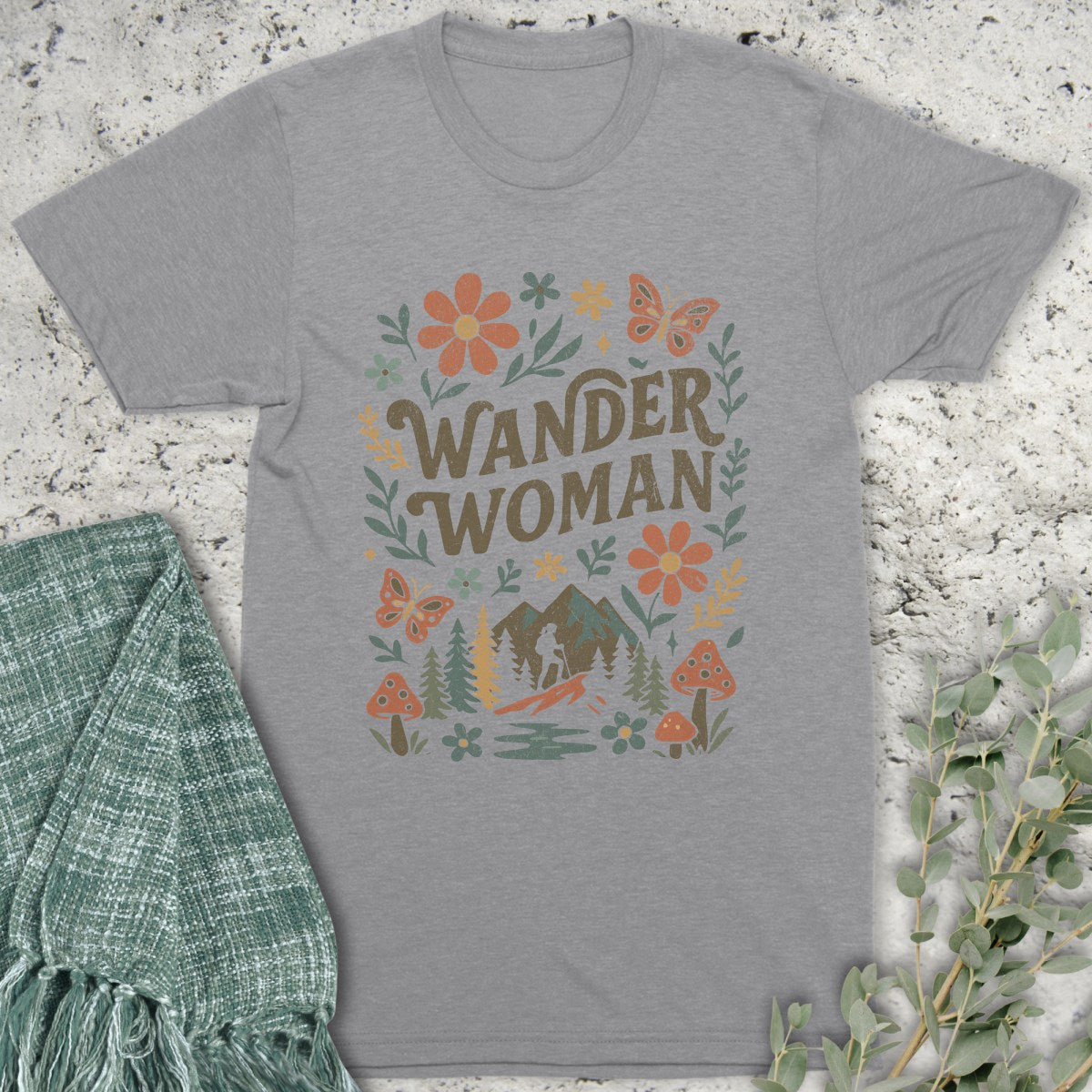 Wander Woman Floral Scene T-Shirt