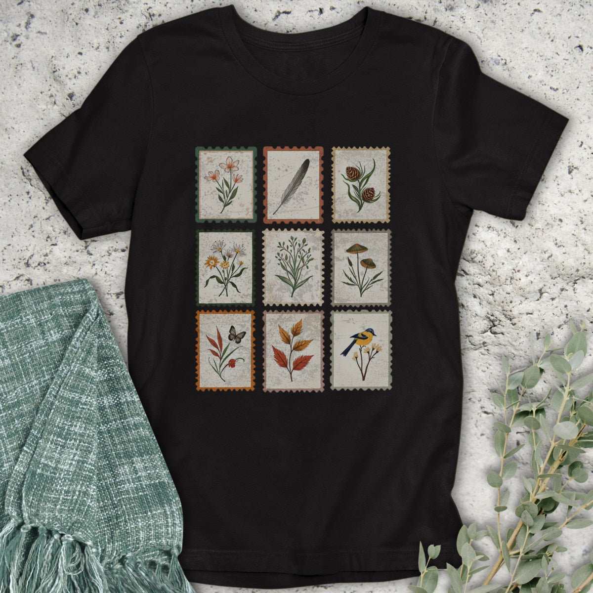 Vintage Nature Stamps T-Shirt