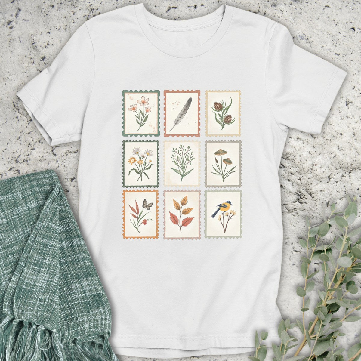 Vintage Nature Stamps T-Shirt