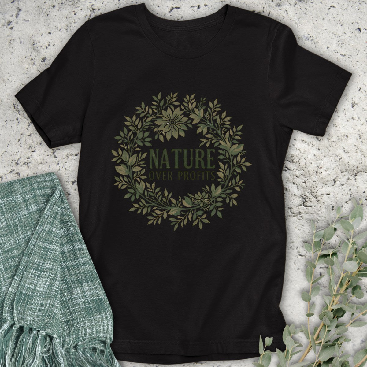Nature Over Profits Wreath T-Shirt