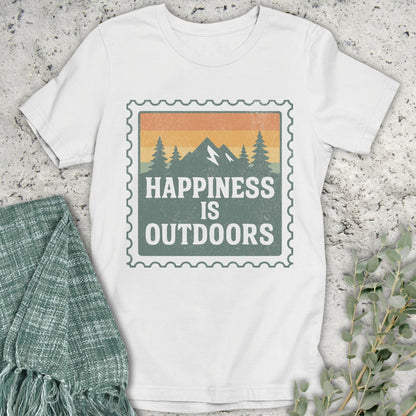 Happiness Is Outdoors Stamp T-Shirt