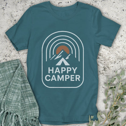 Happy Camper Line Art T-Shirt