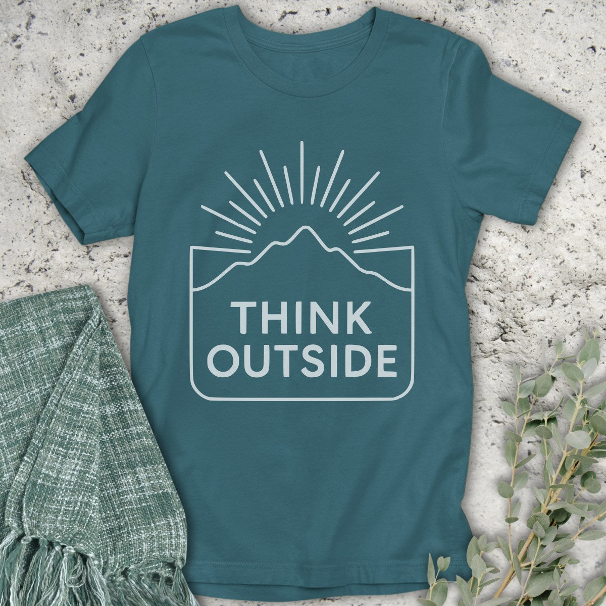 Think Outside Line Art T-Shirt