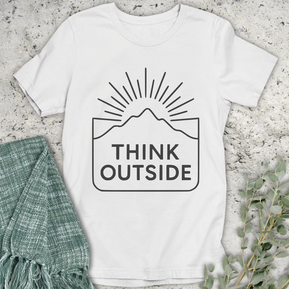 Think Outside Line Art T-Shirt