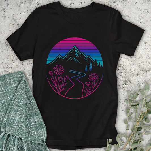 Neon-ish Mountain T-Shirt