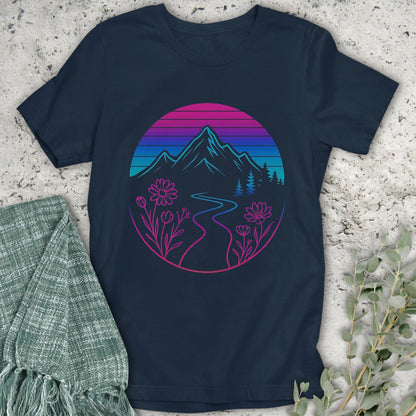 Neon-ish Mountain T-Shirt