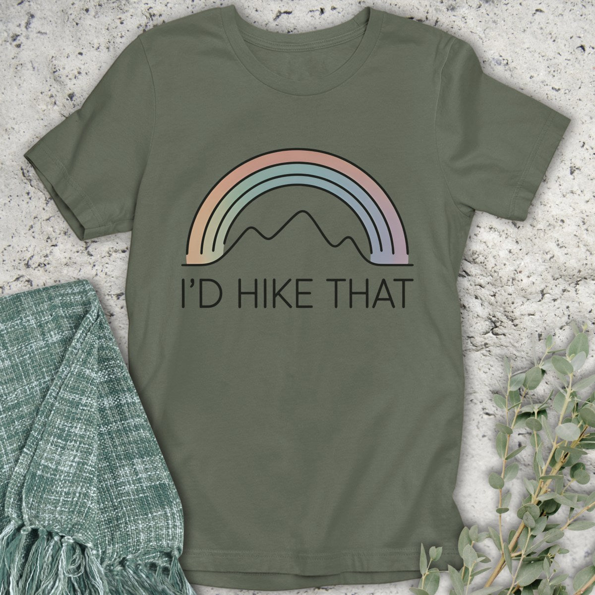I'd Hike That Rainbow T-Shirt