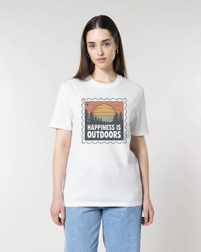 Happiness Is Outdoors Stamp T-Shirt