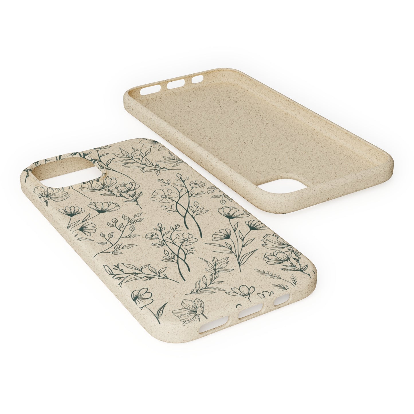 Green Floral Bio Case