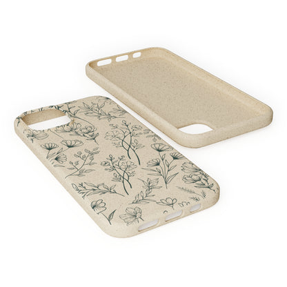 Green Floral Bio Case