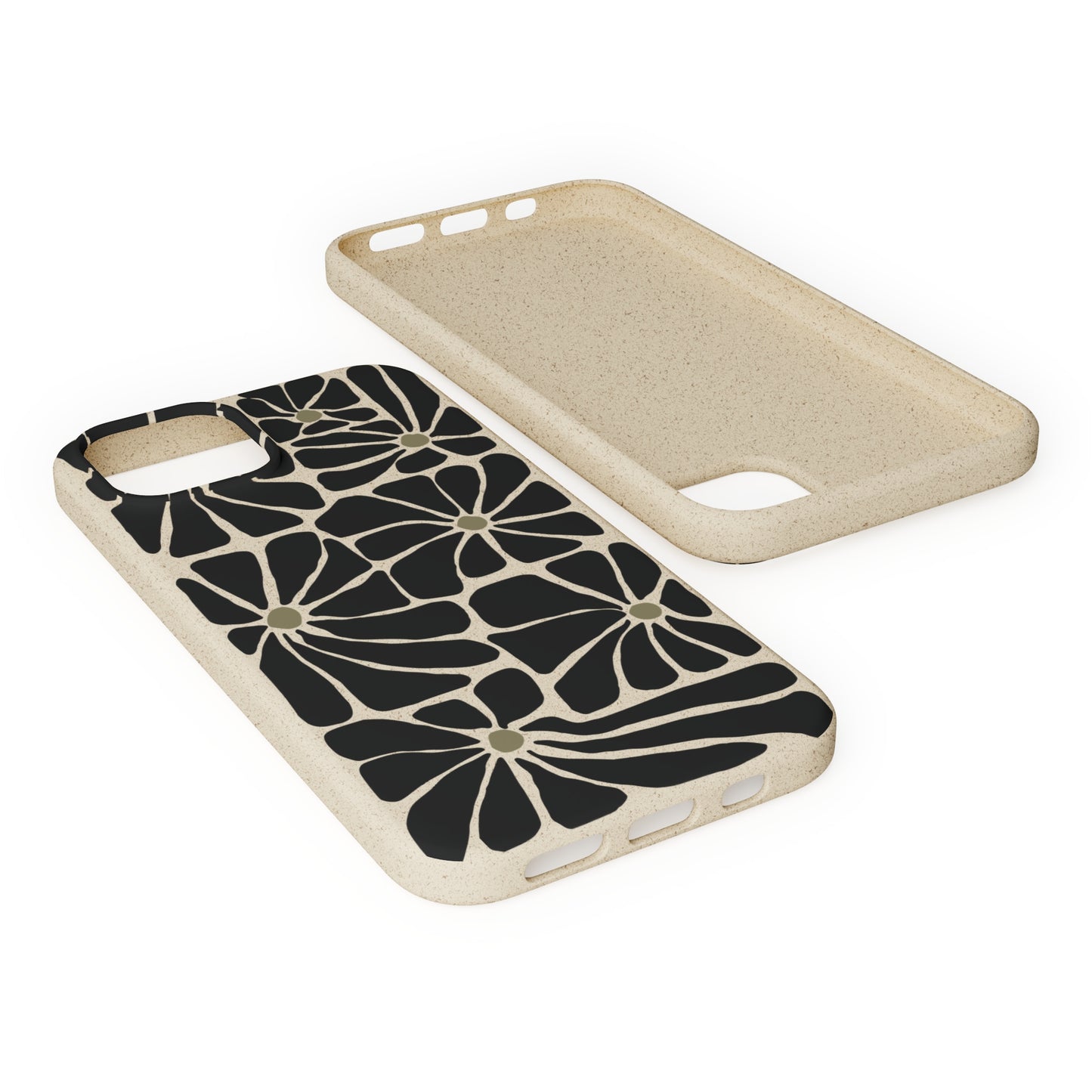 Groovy Black Flowers Bio Case