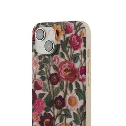 Floral Embroidered Look Bio Case