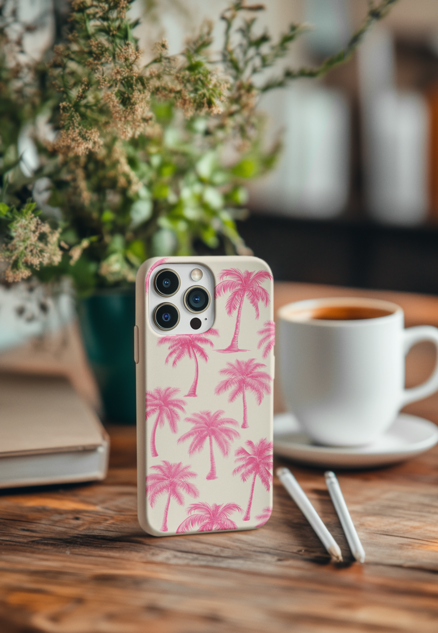 Pink Palm Trees Bio Case